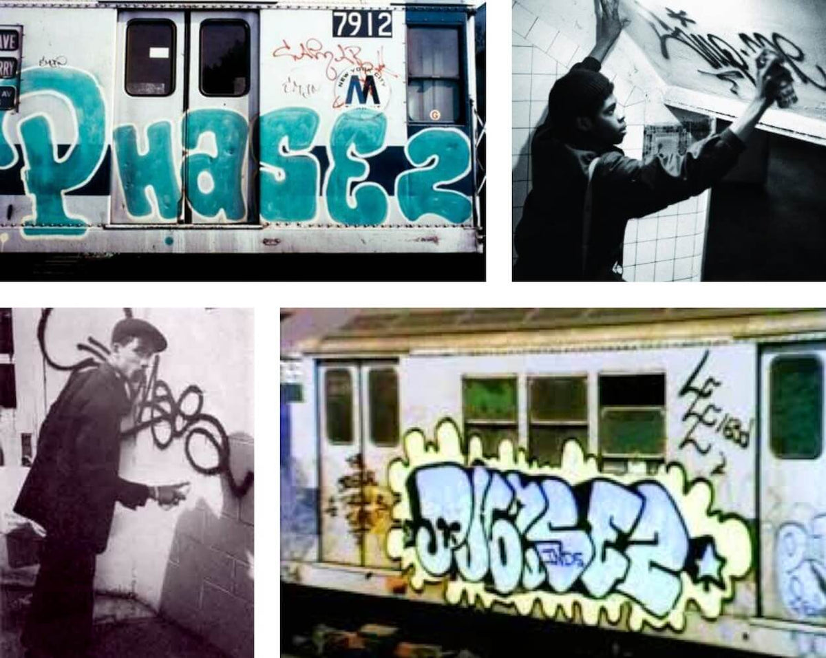 PHASE 2 graffiti and archival photographs.