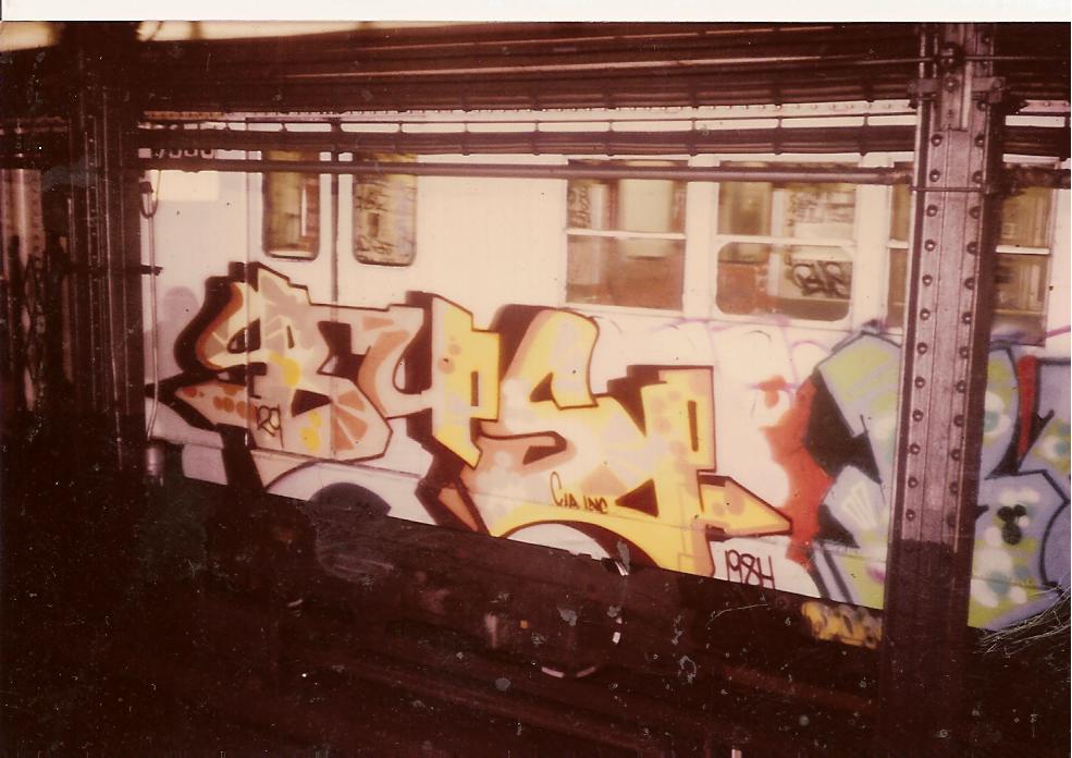 BUS129 subway piece by DONDI, New York, 1984. Photo: sweet_child_of_mine.