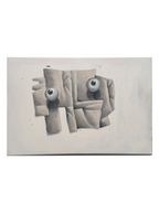 Floating eyes on gross letters, by easp 2023